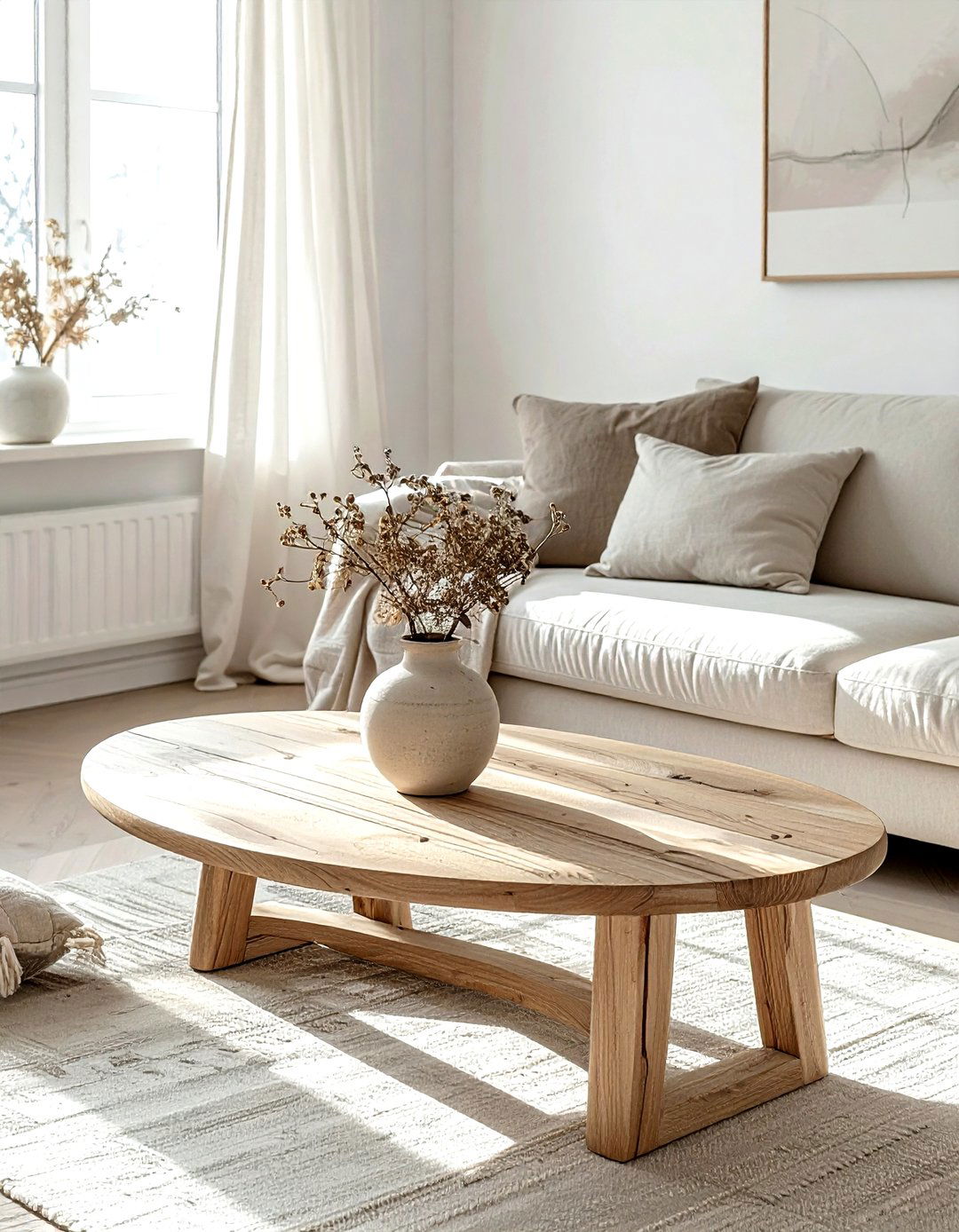 Light Oak Wood Coffee Table - 30 living room oval coffee tables