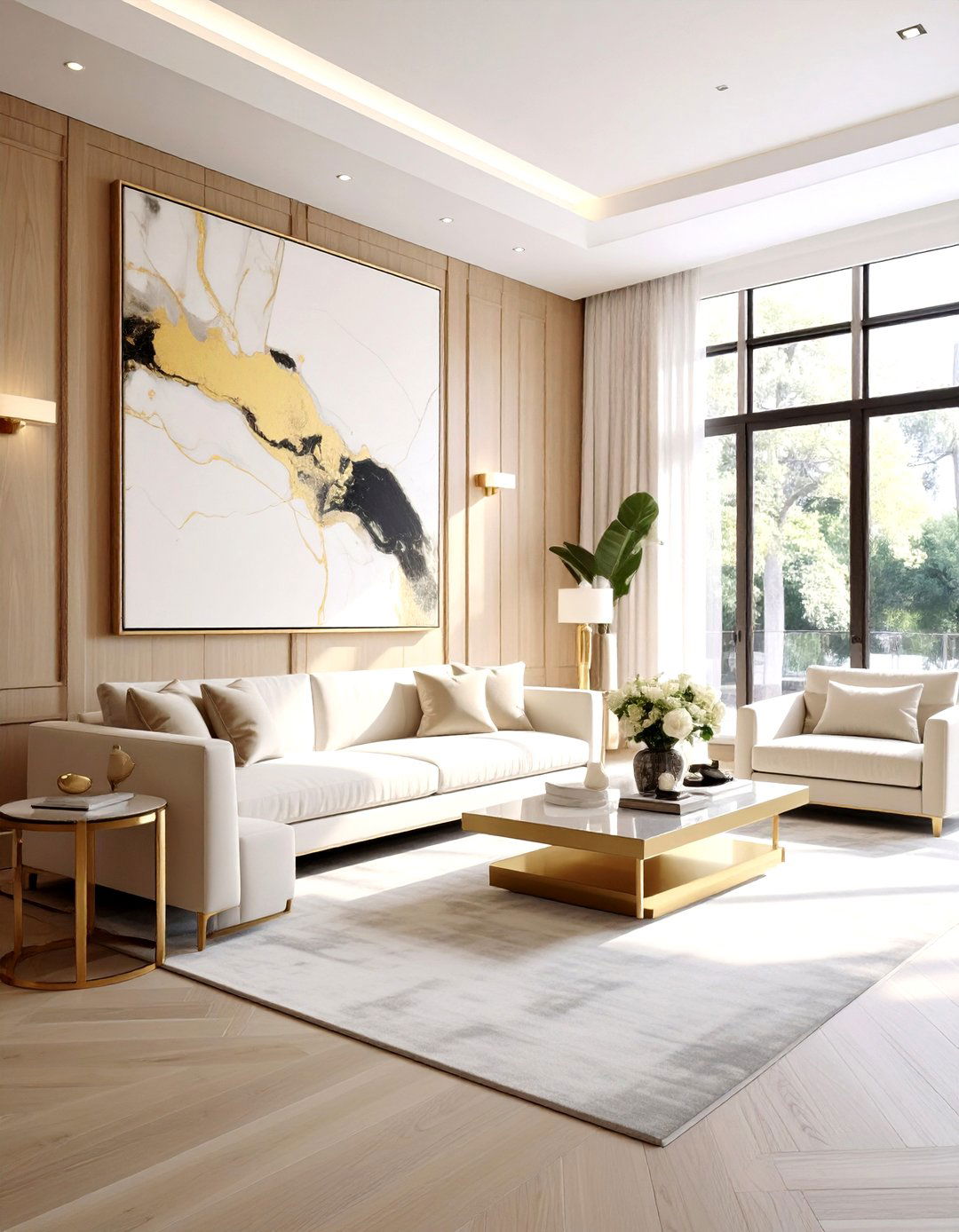 Light Oak Wood Paneling - 30 living room plank wall ideas