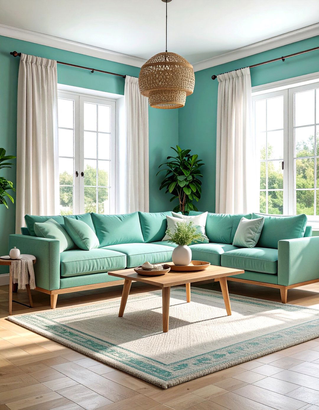 Light Teal Paint Colors - 30 contemporary teal living room ideas