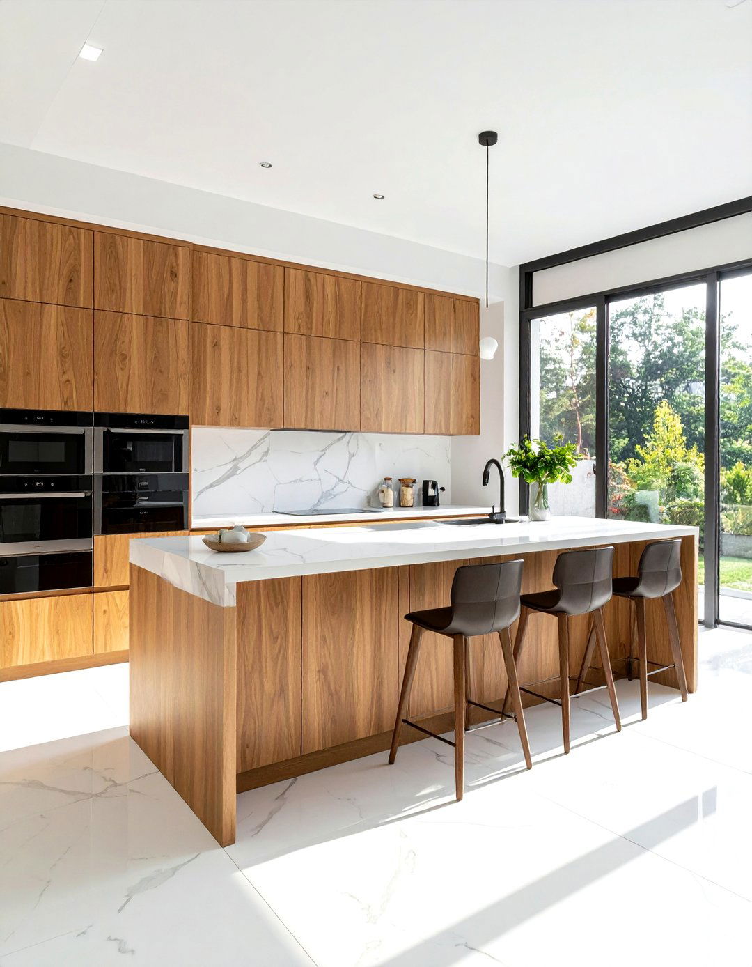 Light Walnut Kitchen Cabinets - 30 walnut kitchen cabinet ideas