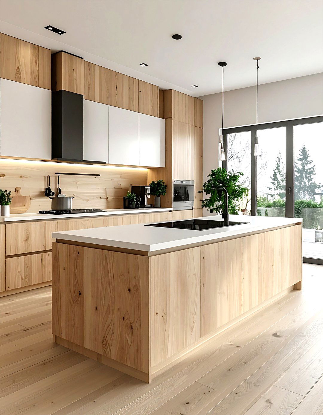 Light Wood Backsplash - 30 light wood kitchen ideas