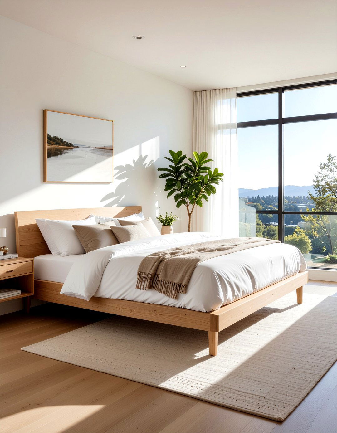 Light Wood Bed Frame - 30 scandinavian bedroom ideas