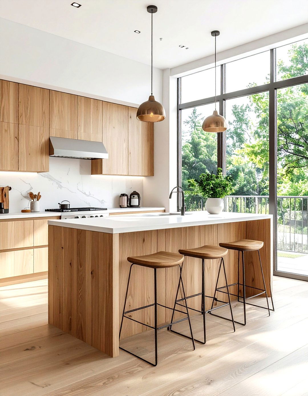 Light Wood Breakfast Bar - 30 light wood kitchen ideas