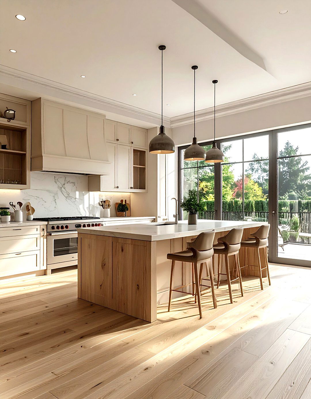 Light Wood Floor - 30 light wood kitchen ideas