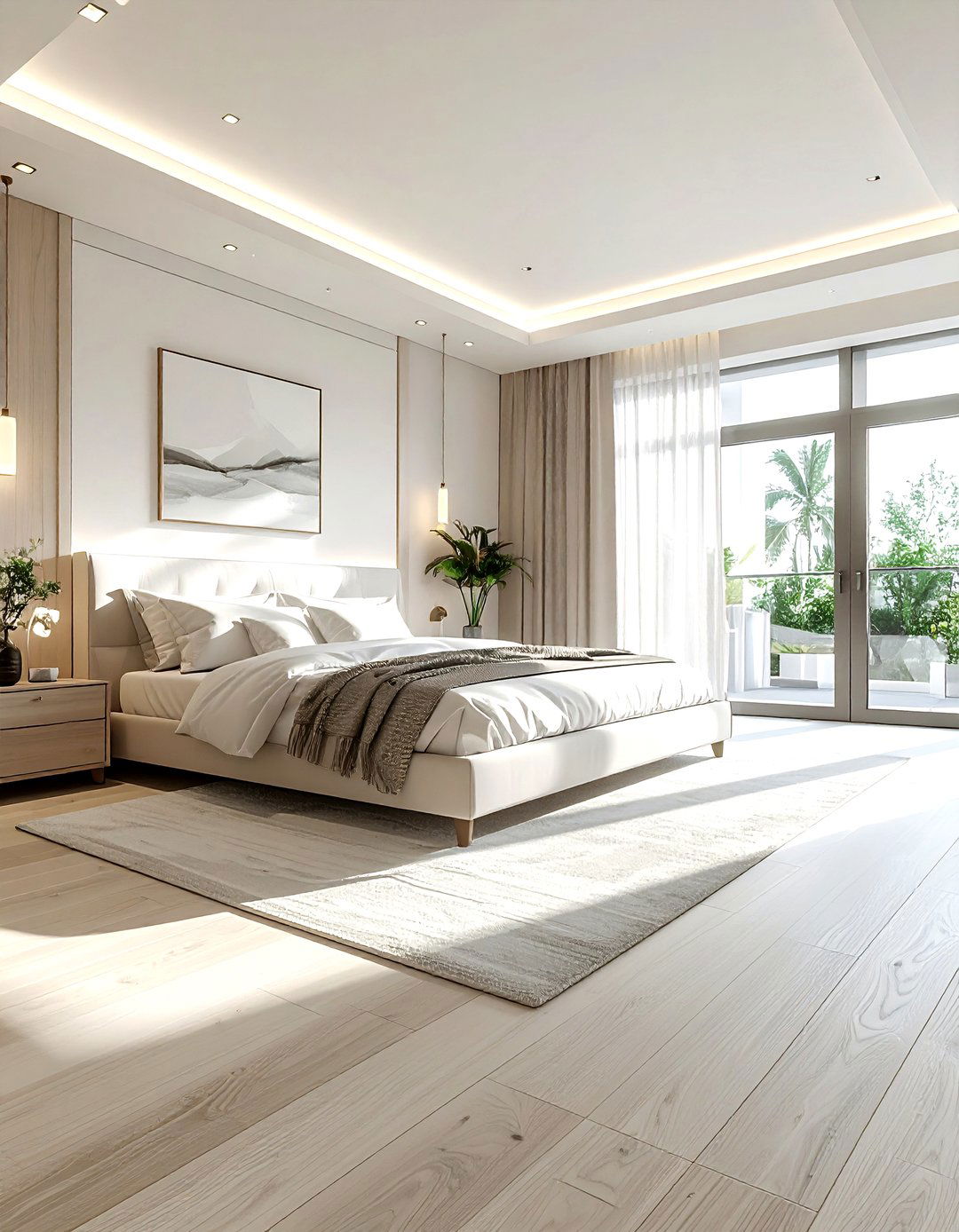 Light Wood Flooring - 30 bedroom natural lighting ideas
