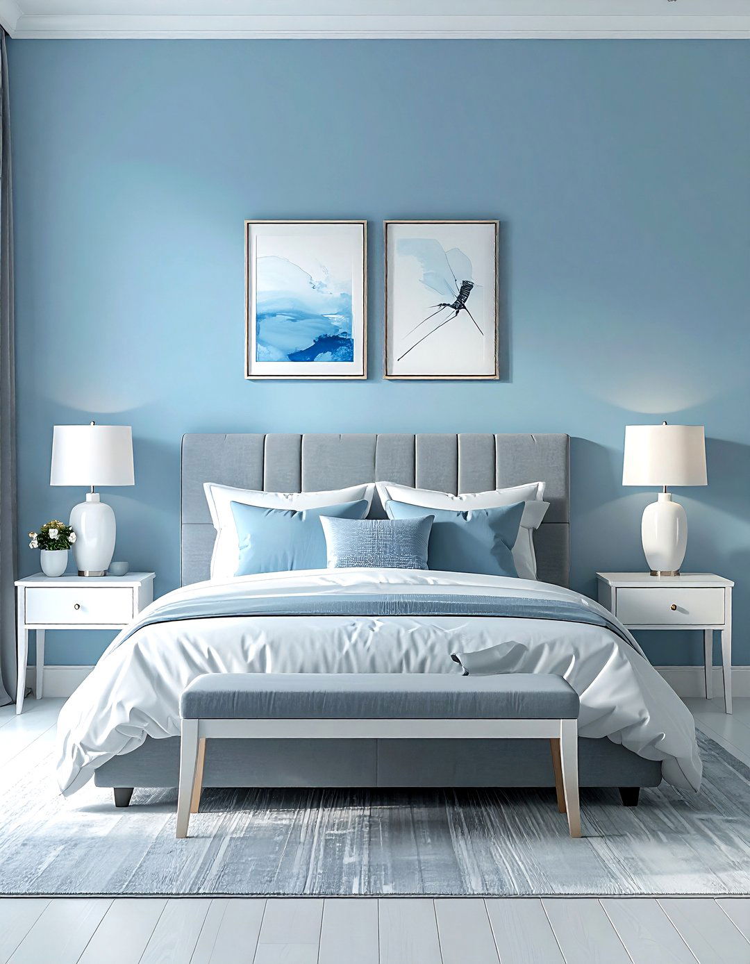 Light blue accent wall - 30 light blue decor ideas