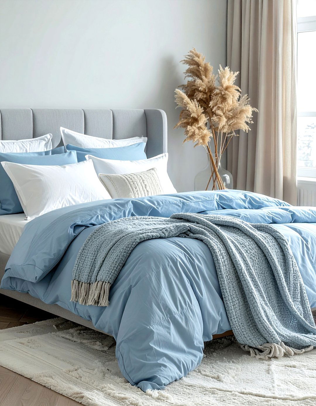 Light blue bedding set - 30 light blue decor ideas
