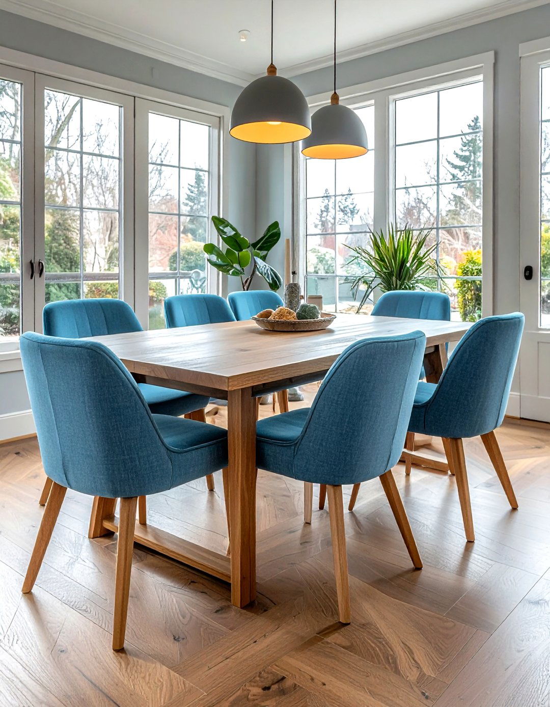 Light blue dining room chairs - 30 light blue decor ideas