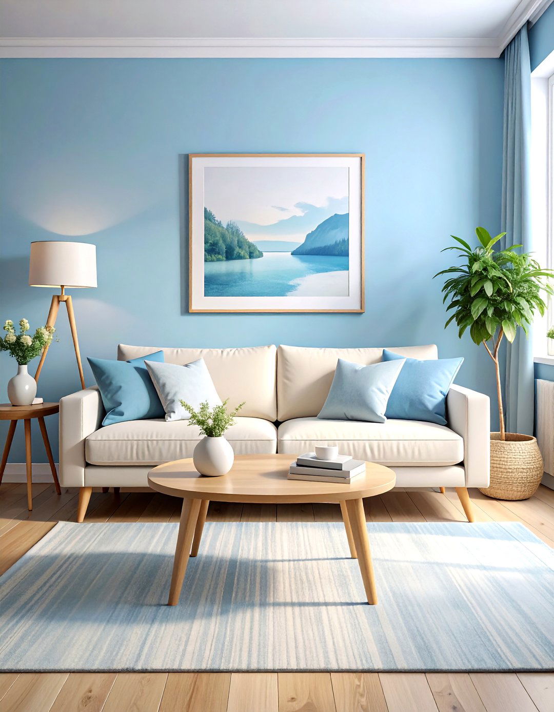 Light blue living room - 30 light blue decor ideas
