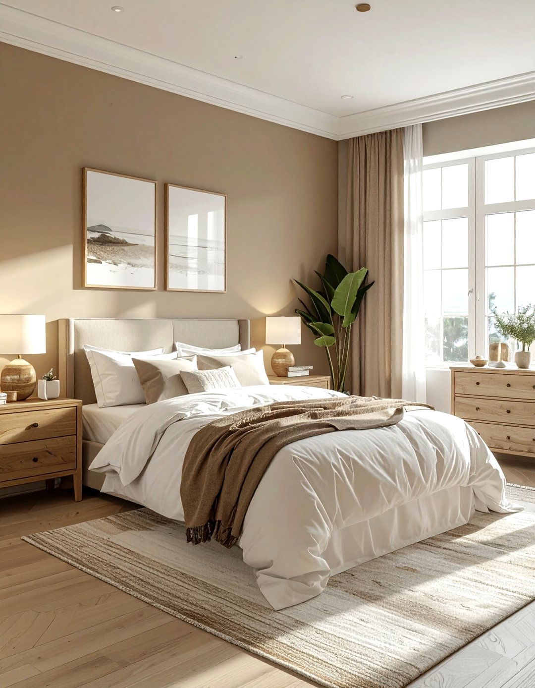 Light brown and white bedroom - 30 brown and white bedroom ideas
