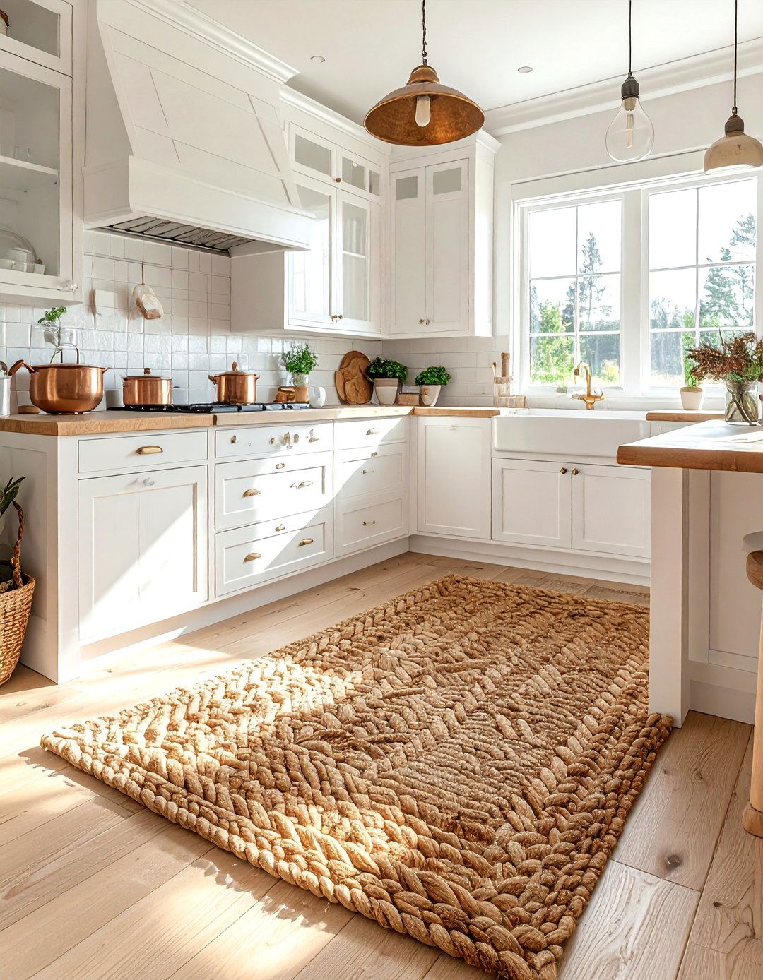 Light brown braided rug - 30 neutral rug ideas
