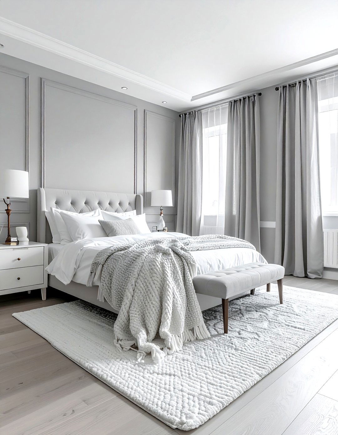 Light gray and white bedroom - 30 gray and white bedroom ideas