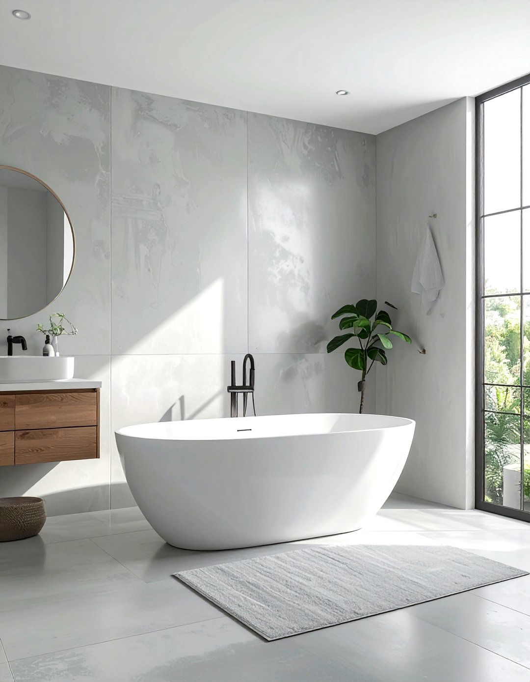 Light gray bathroom walls - 30 cool tone bathroom ideas