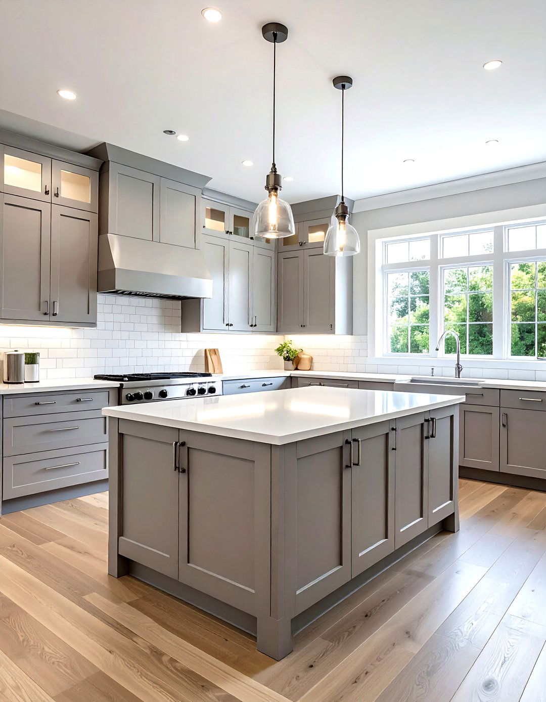 Light gray kitchen cabinets - 30 gray kitchen decor ideas