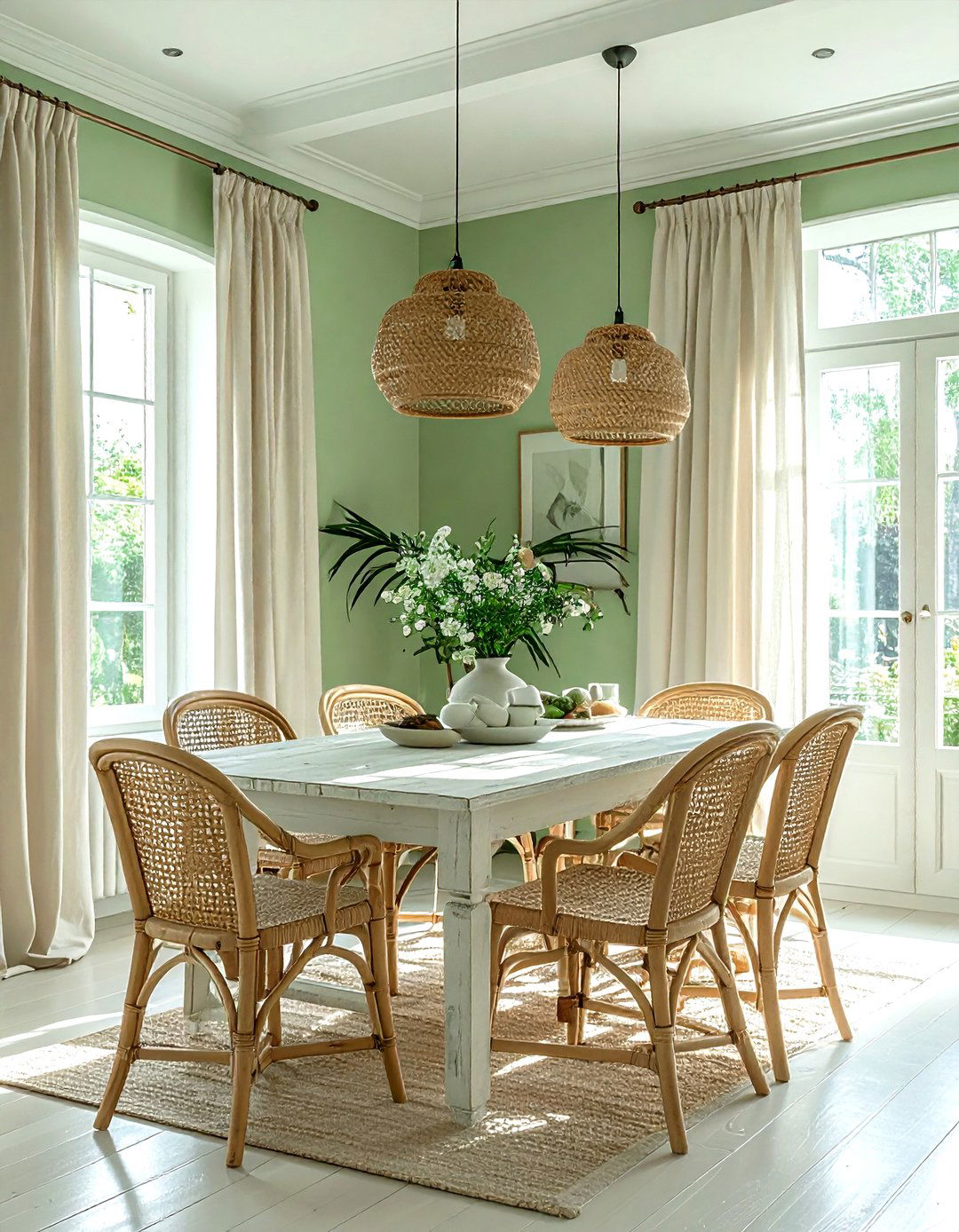 Light green dining room - 30 green dining room decor ideas