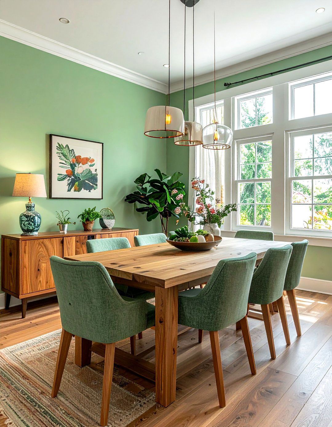 Light green dining room - 30 cool green dining room ideas