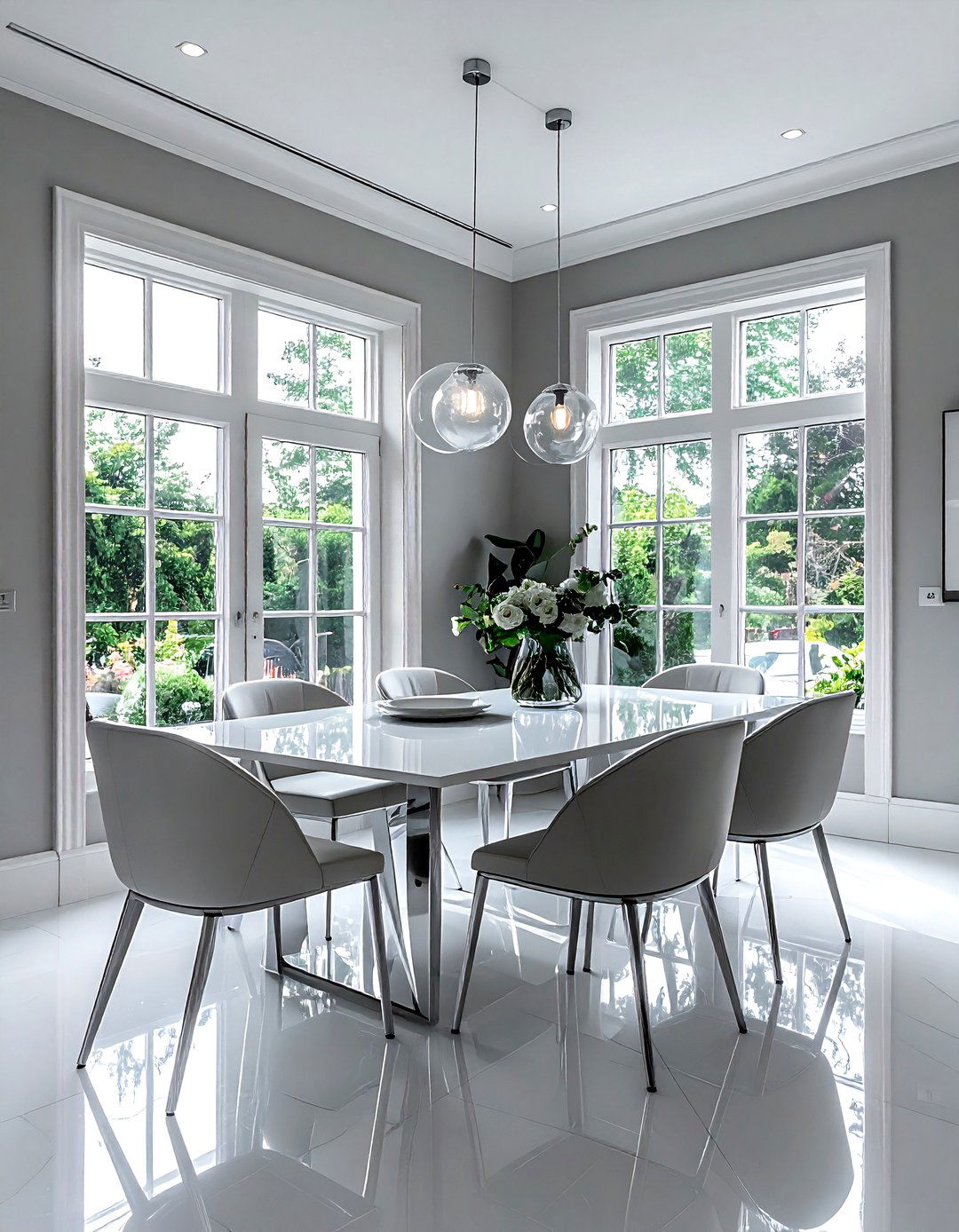 Light grey dining room - 30 dining room paint colors