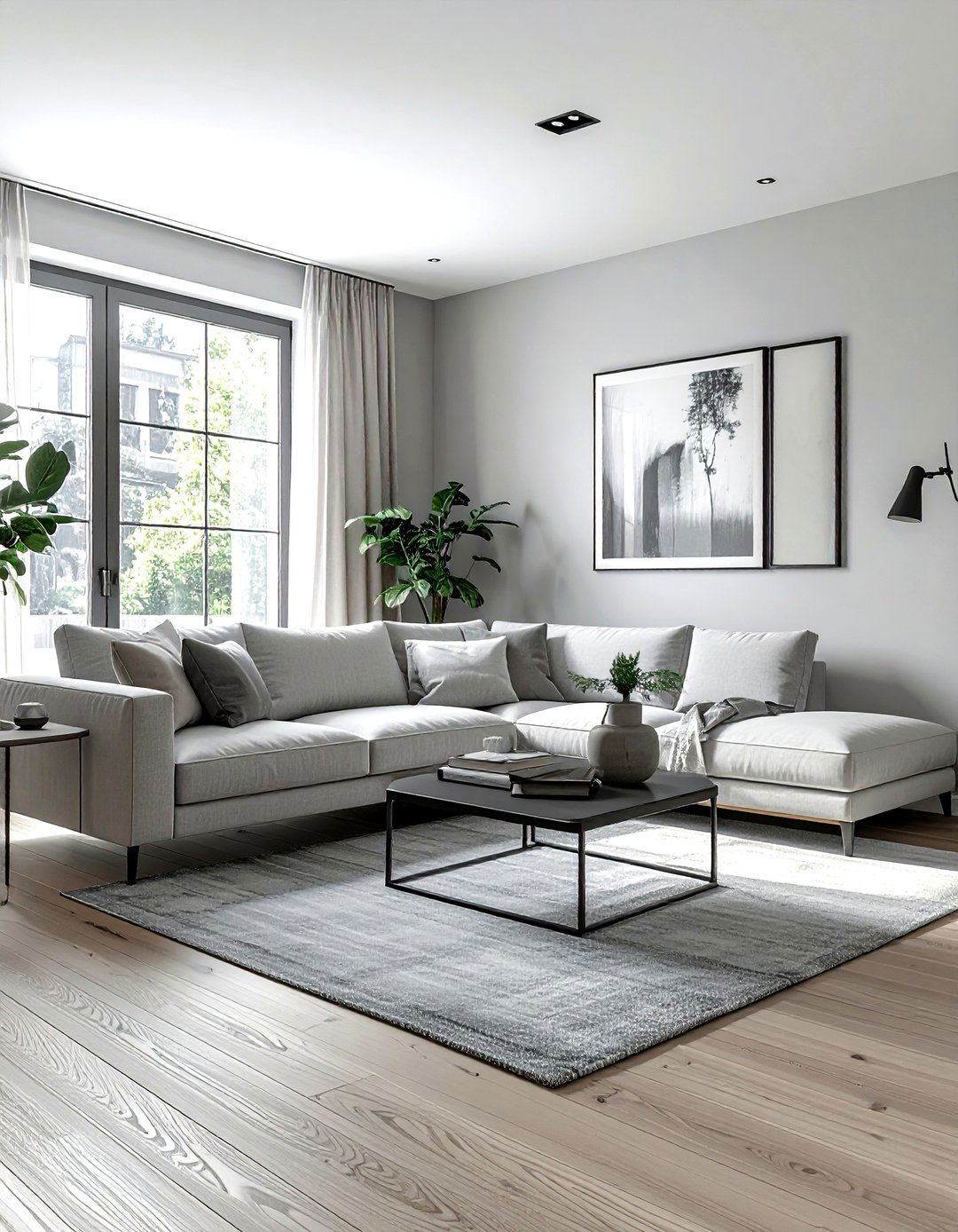Light grey living room - 30 minimalist grey living room ideas