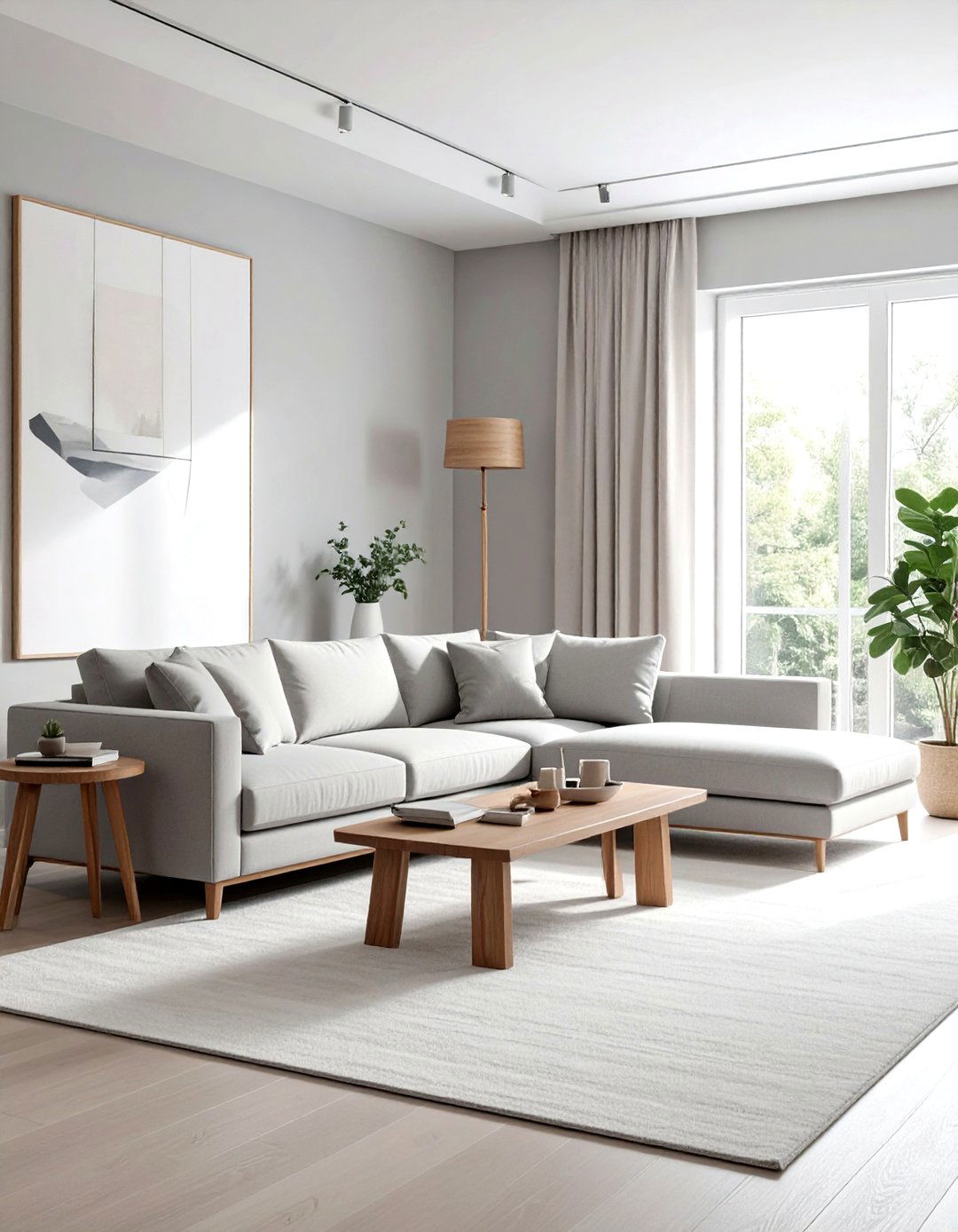 Light grey minimalist living room - 30 contemporary grey living room ideas