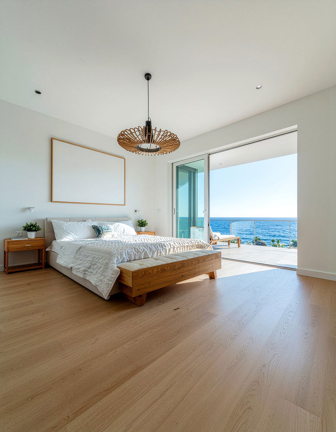 Light oak flooring - 30 coastal bedroom ideas