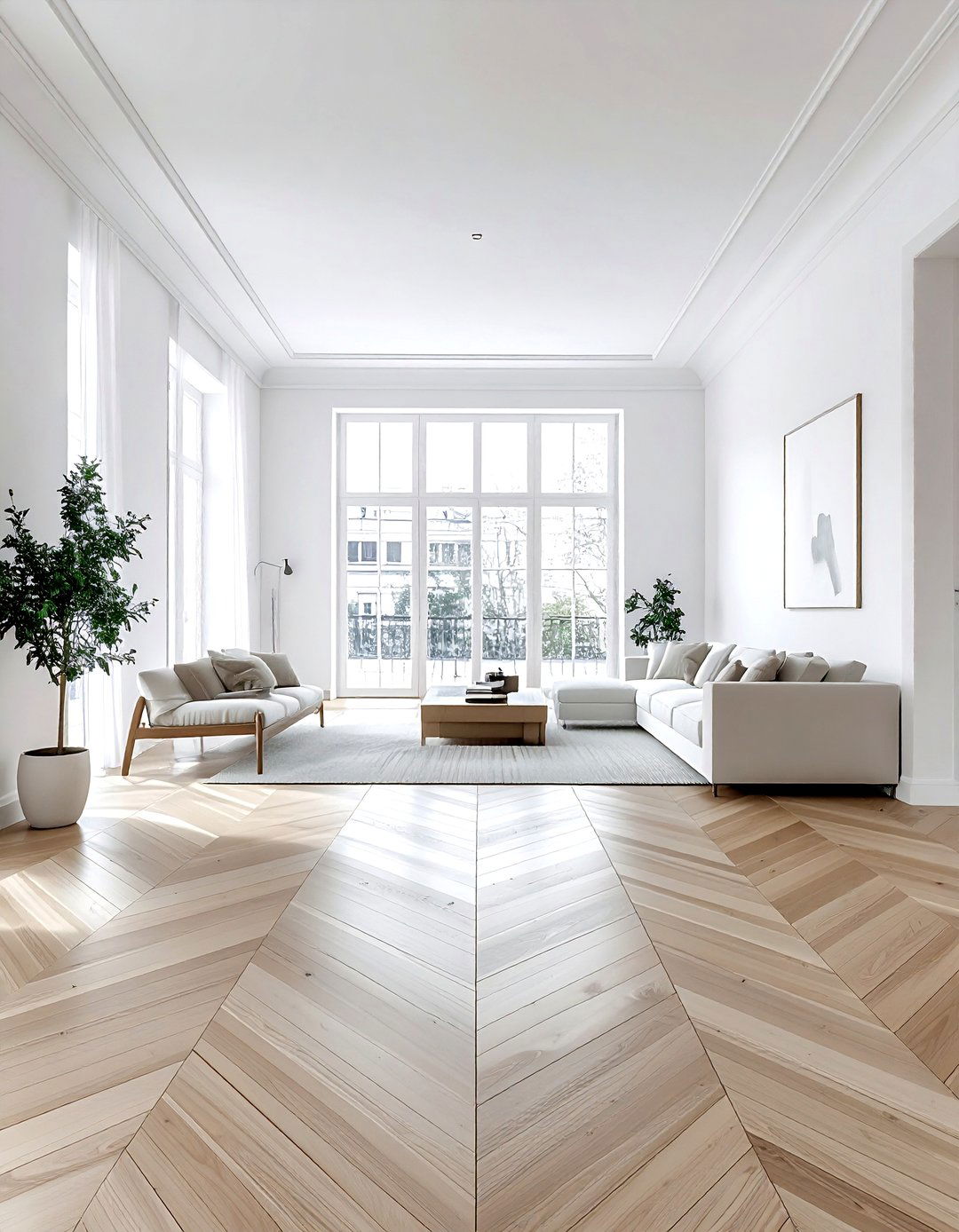 Light oak herringbone - 30 high-end decor ideas