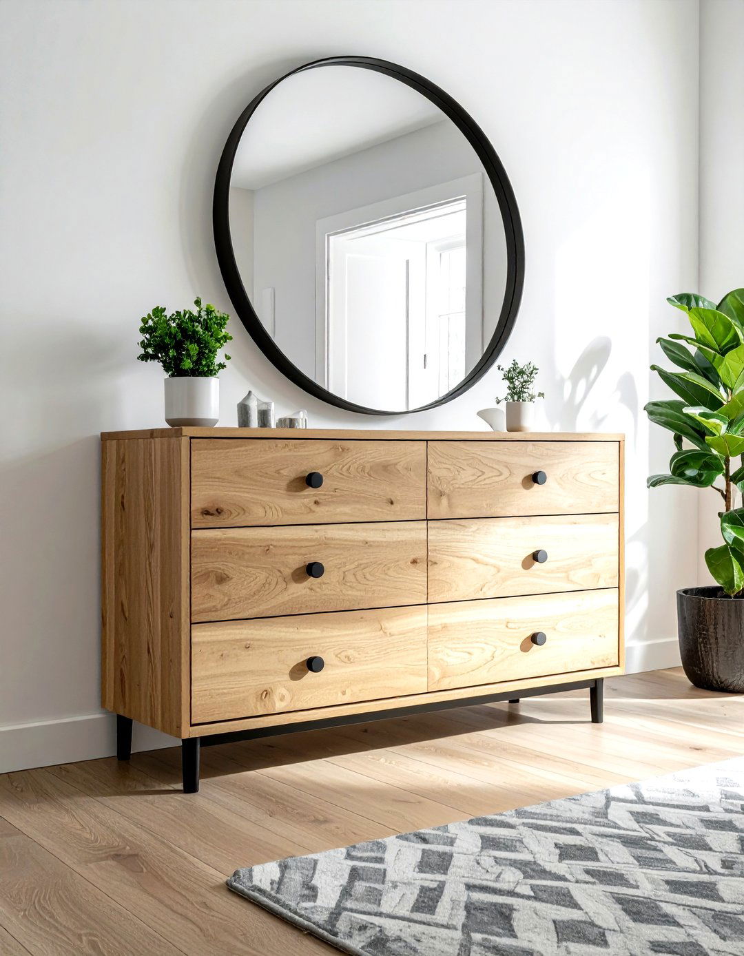 Light oak wood dresser - 30 beige bedroom furniture ideas