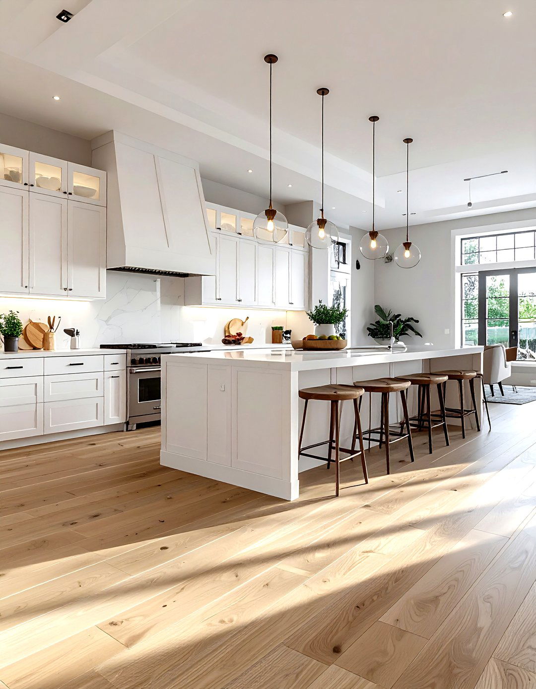 Light oak wood flooring - 30 spec home kitchen ideas
