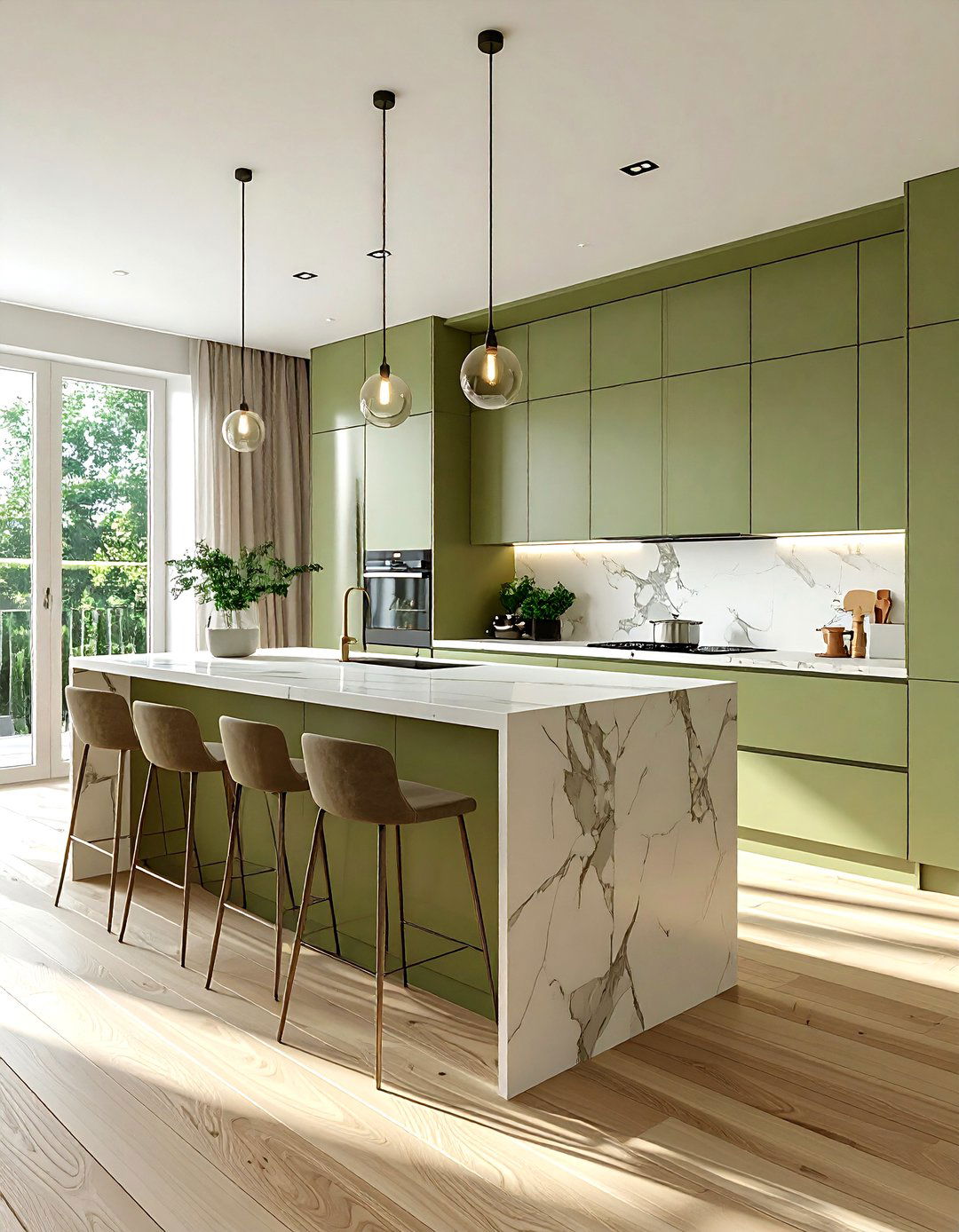 Light olive green kitchen - 30 olive green kitchen ideas