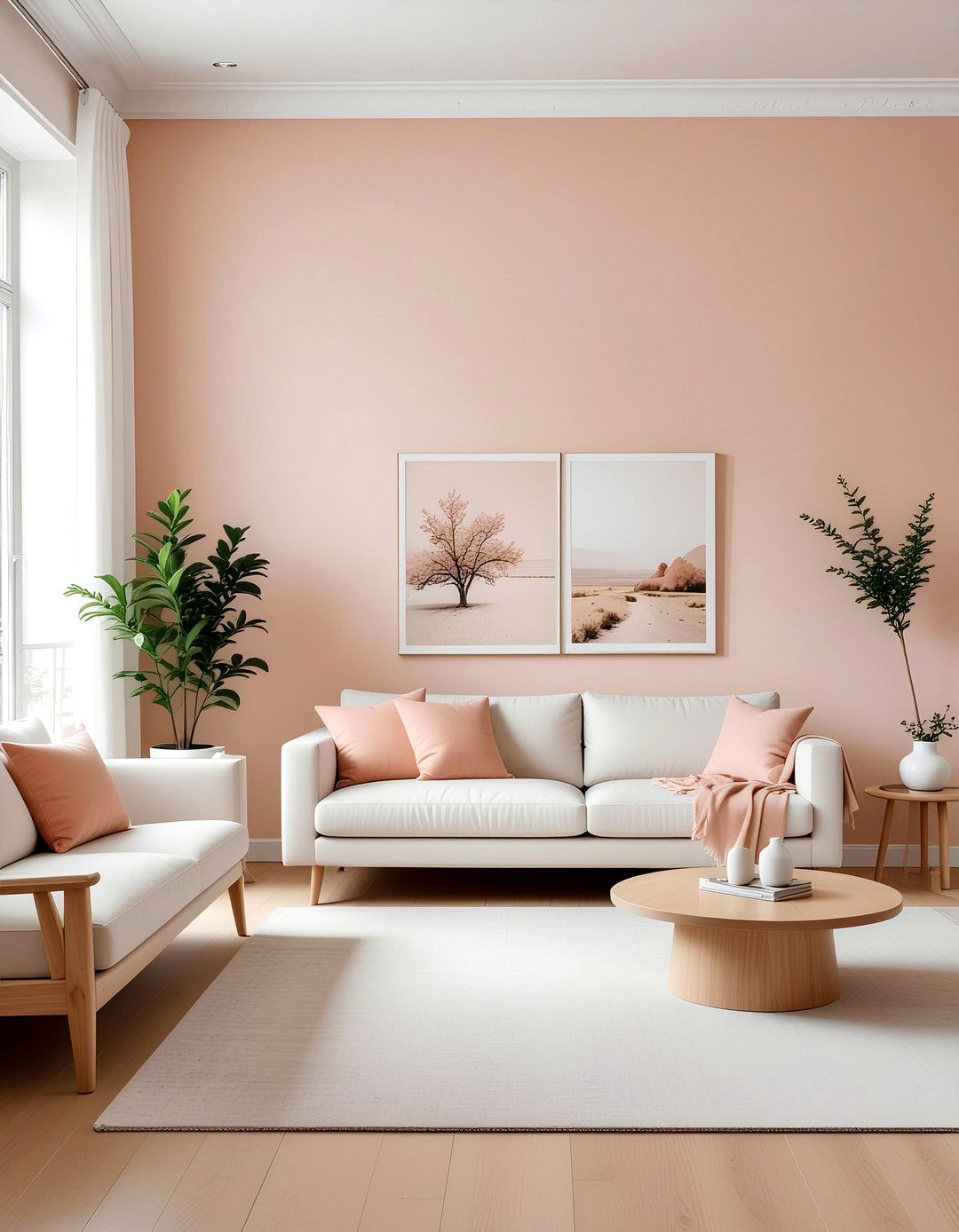 Light peach living room - 30 peach living room ideas