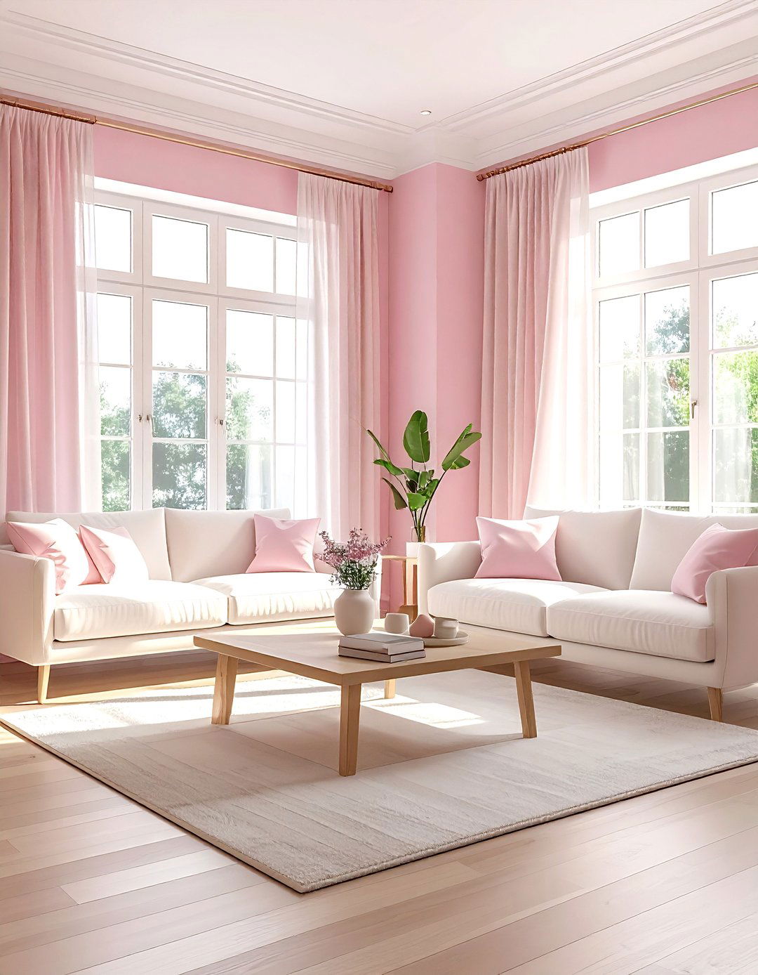 Light pink living room - 30 pink living room ideas