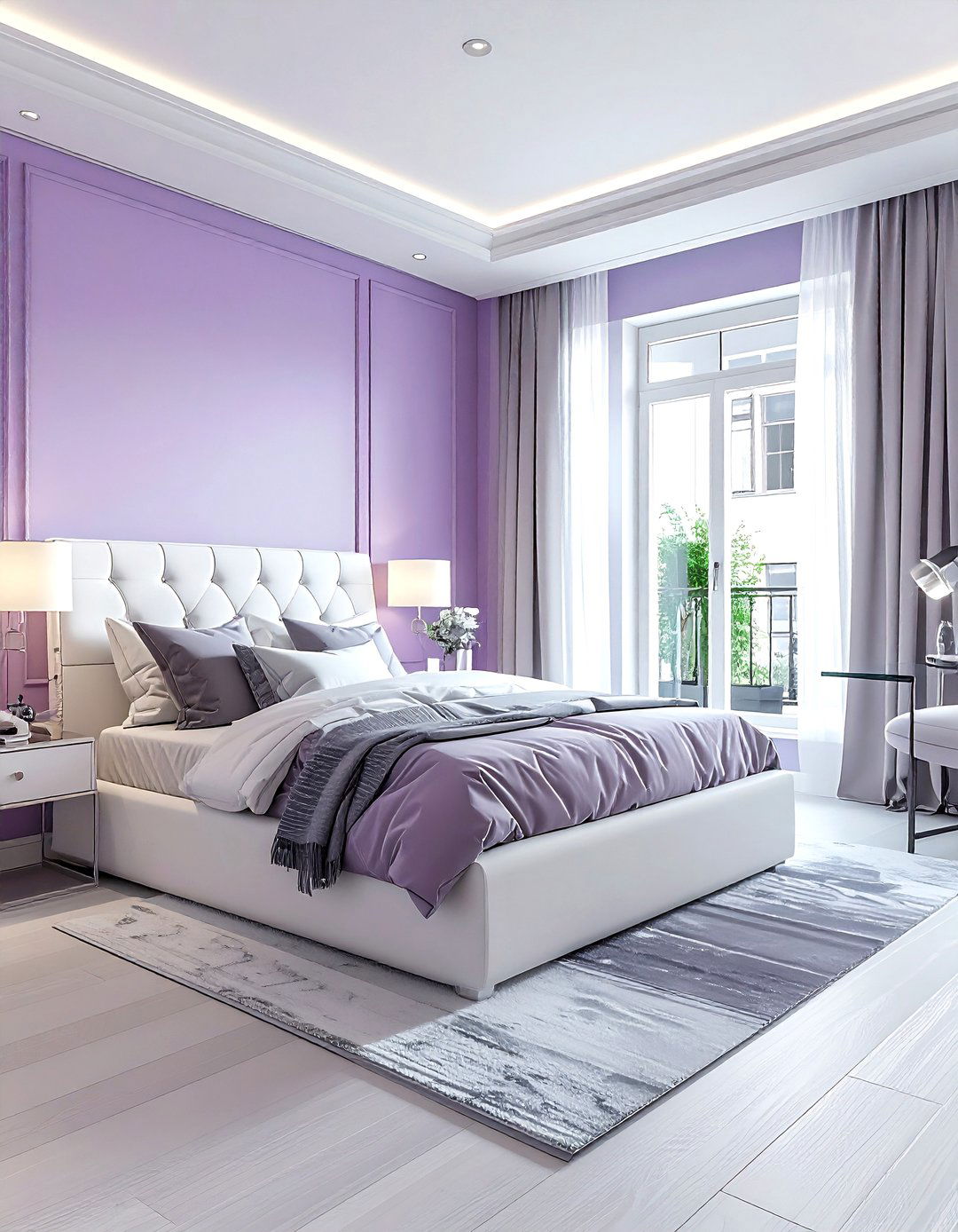 Light purple bedroom - 30 bedroom paint ideas