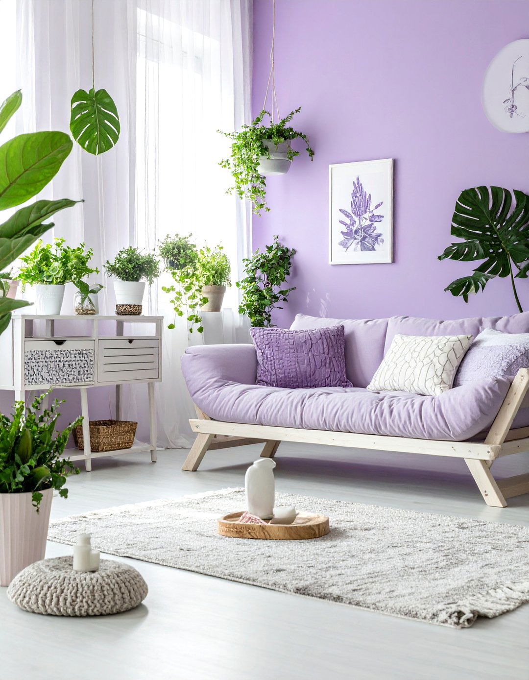 Light purple living room - 30 purple living room ideas