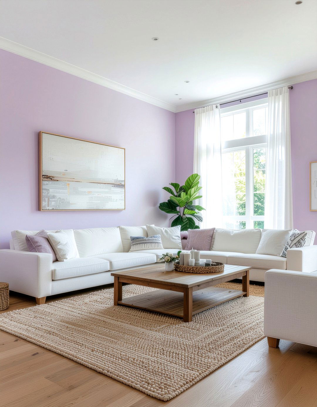 Light purple living room - 30 lilac living room ideas