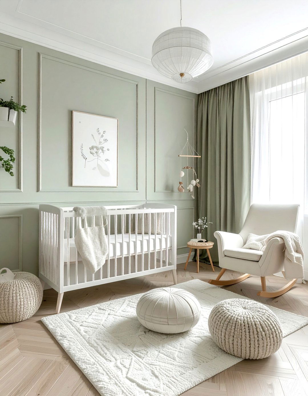 Light sage green molding - 30 wainscoting ideas