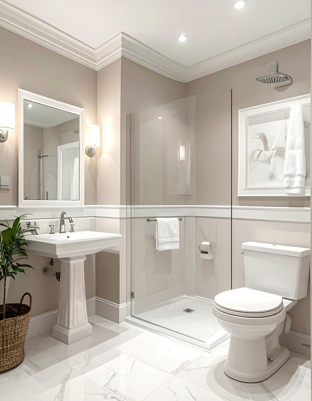 Light taupe bathroom - 30 taupe bathroom ideas