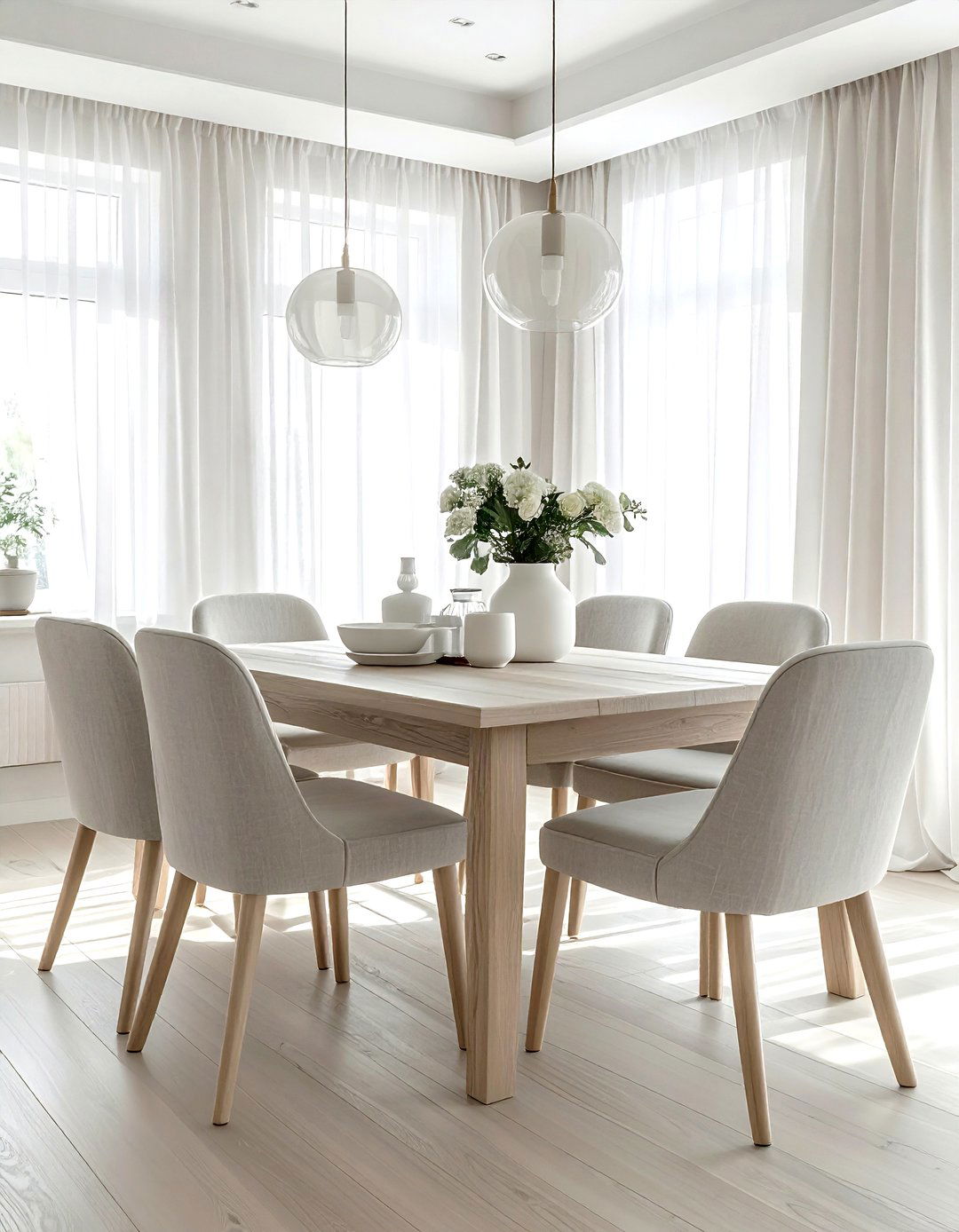 Light taupe dining room - 30 taupe and white dining room ideas