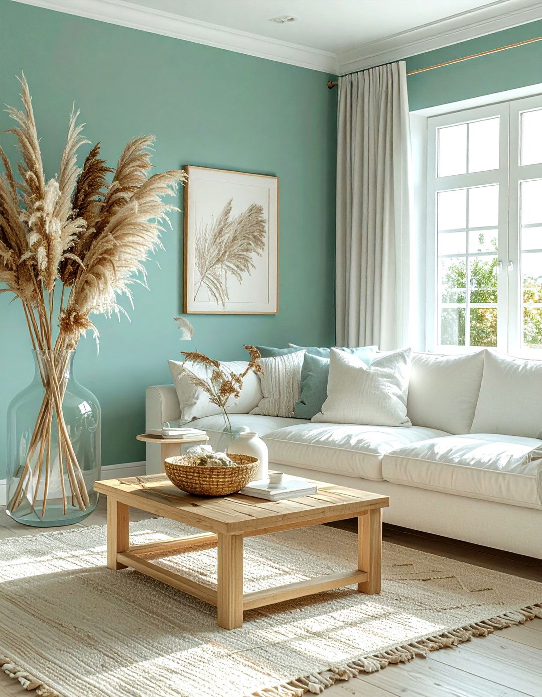 Light teal boho living room - 30 bohemian teal living room ideas