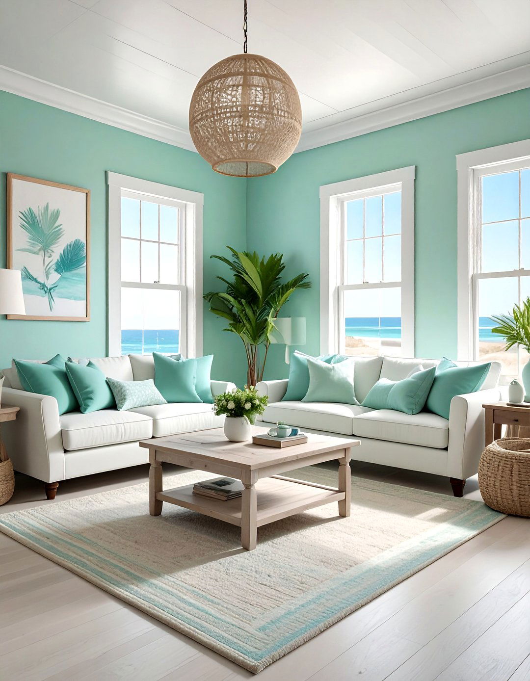 Light teal coastal living room - 30 coastal teal living room ideas