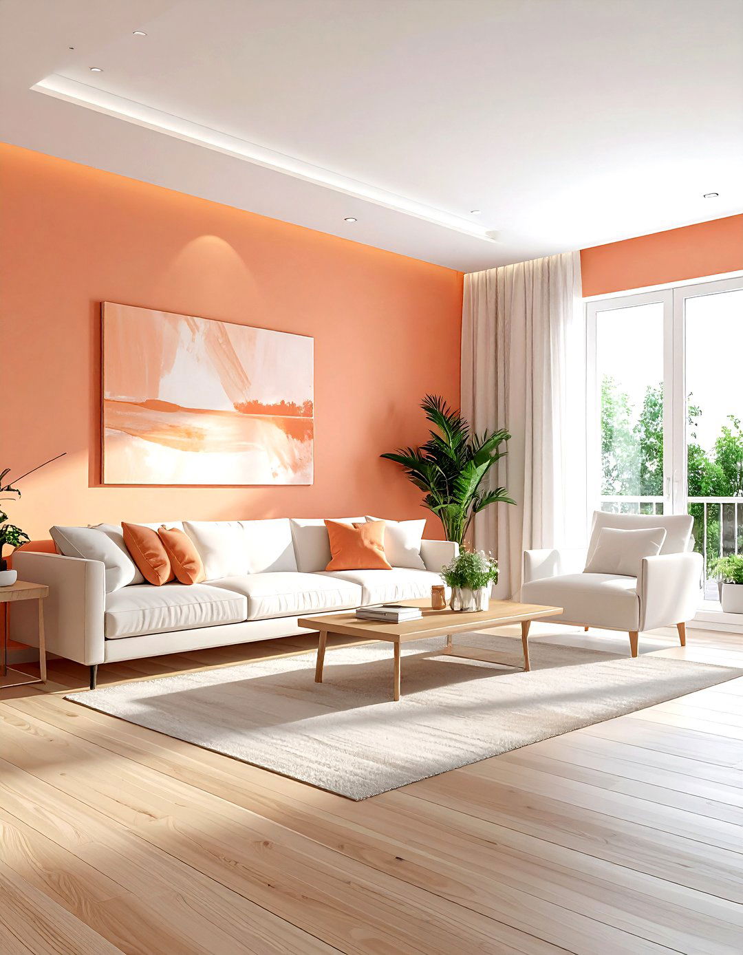 Light terracotta living room - 30 living room terracotta walls
