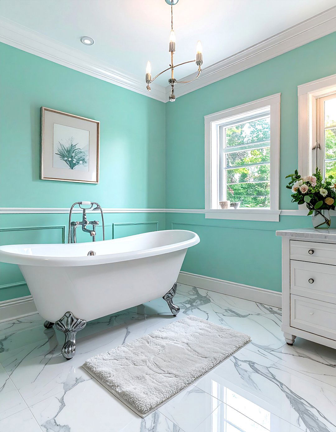Light turquoise bathroom walls - 30 turquoise bathroom ideas