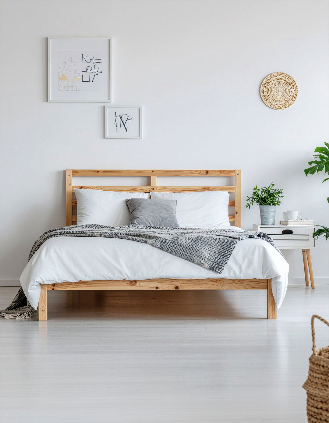 Light wood bed frame - 30 Norwegian bedroom ideas