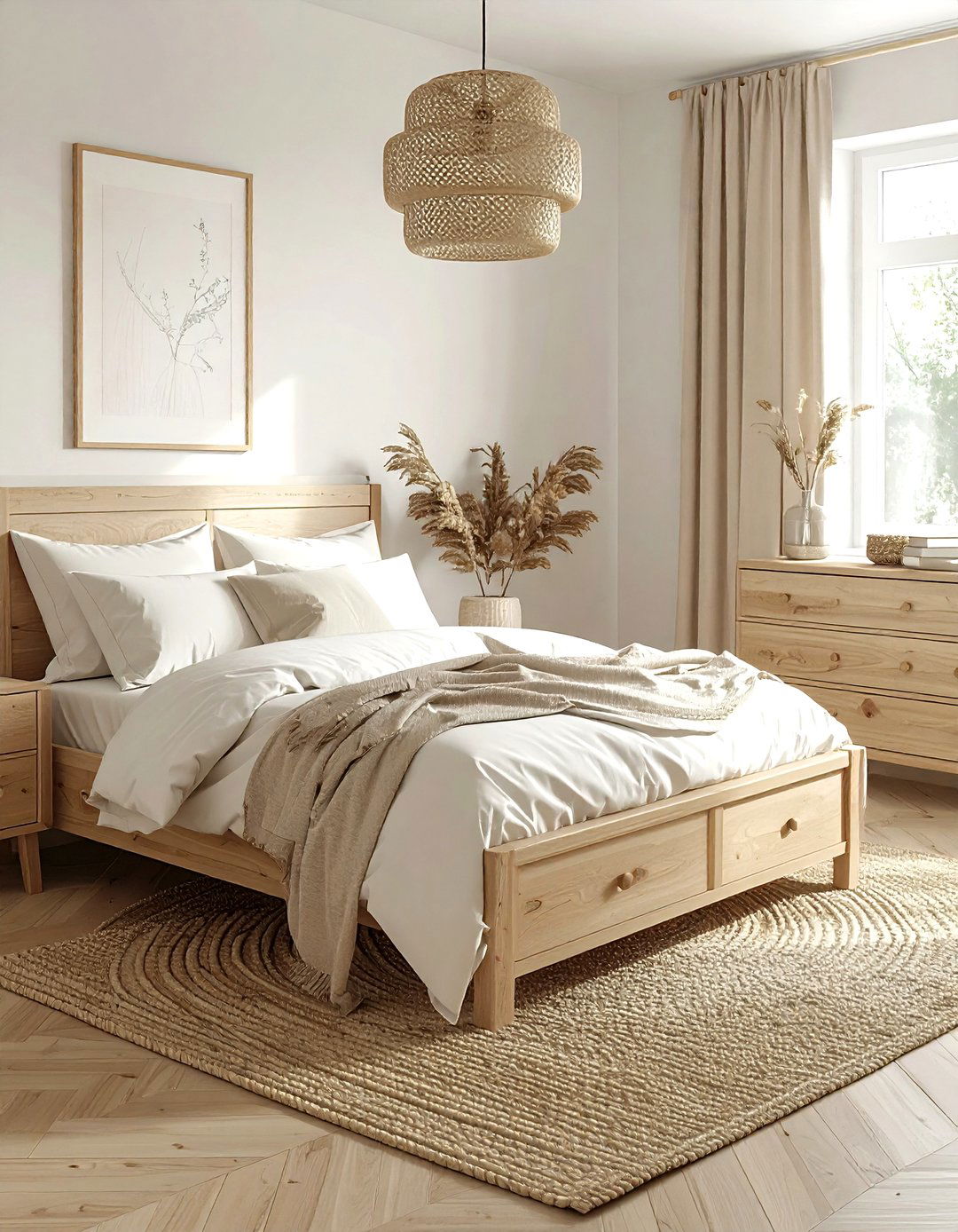 Light wood bedroom furniture - 30 bright bedroom ideas