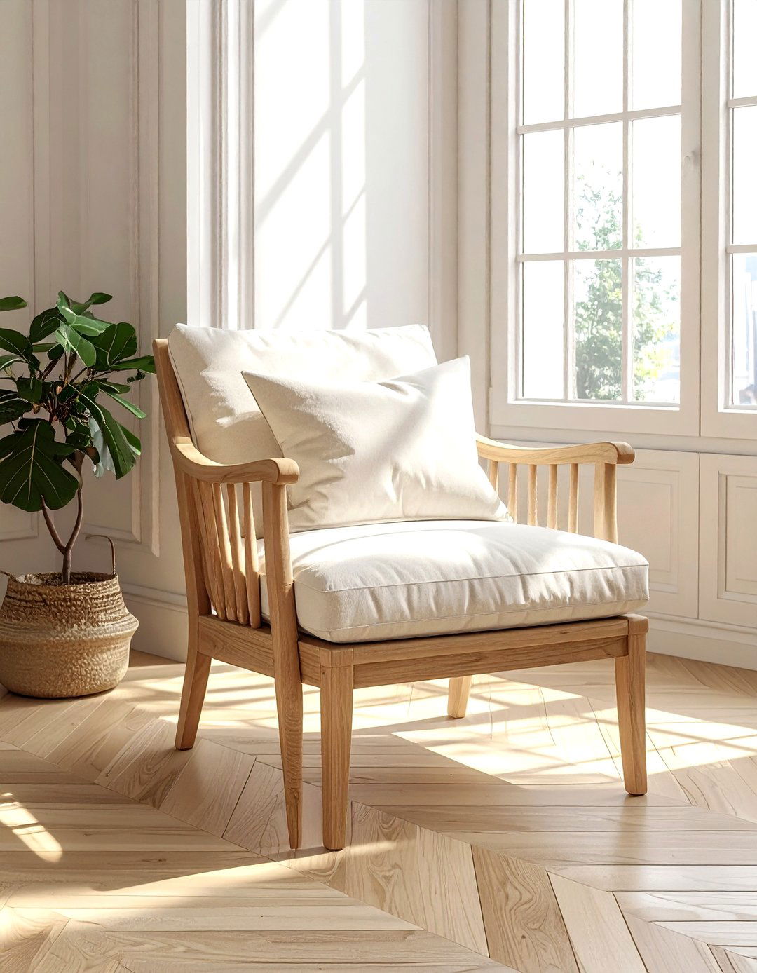 Light wood chair - 30 light academia decor ideas