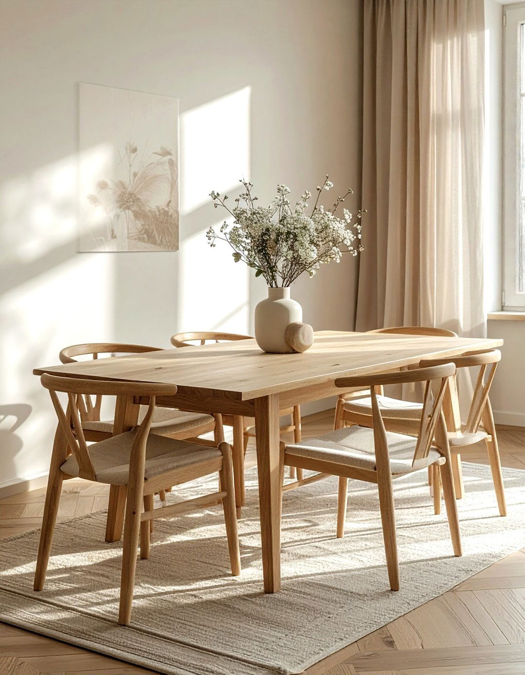 Light wood dining table - 30 Scandinavian dining room ideas