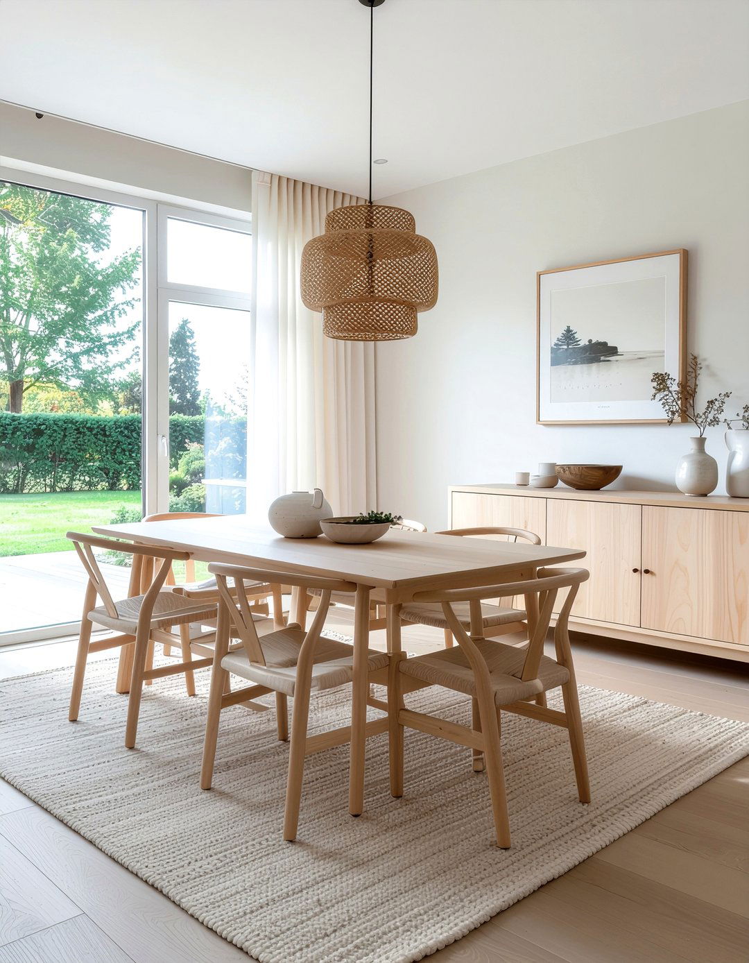 Light wood furniture - 30 dining room natural light ideas