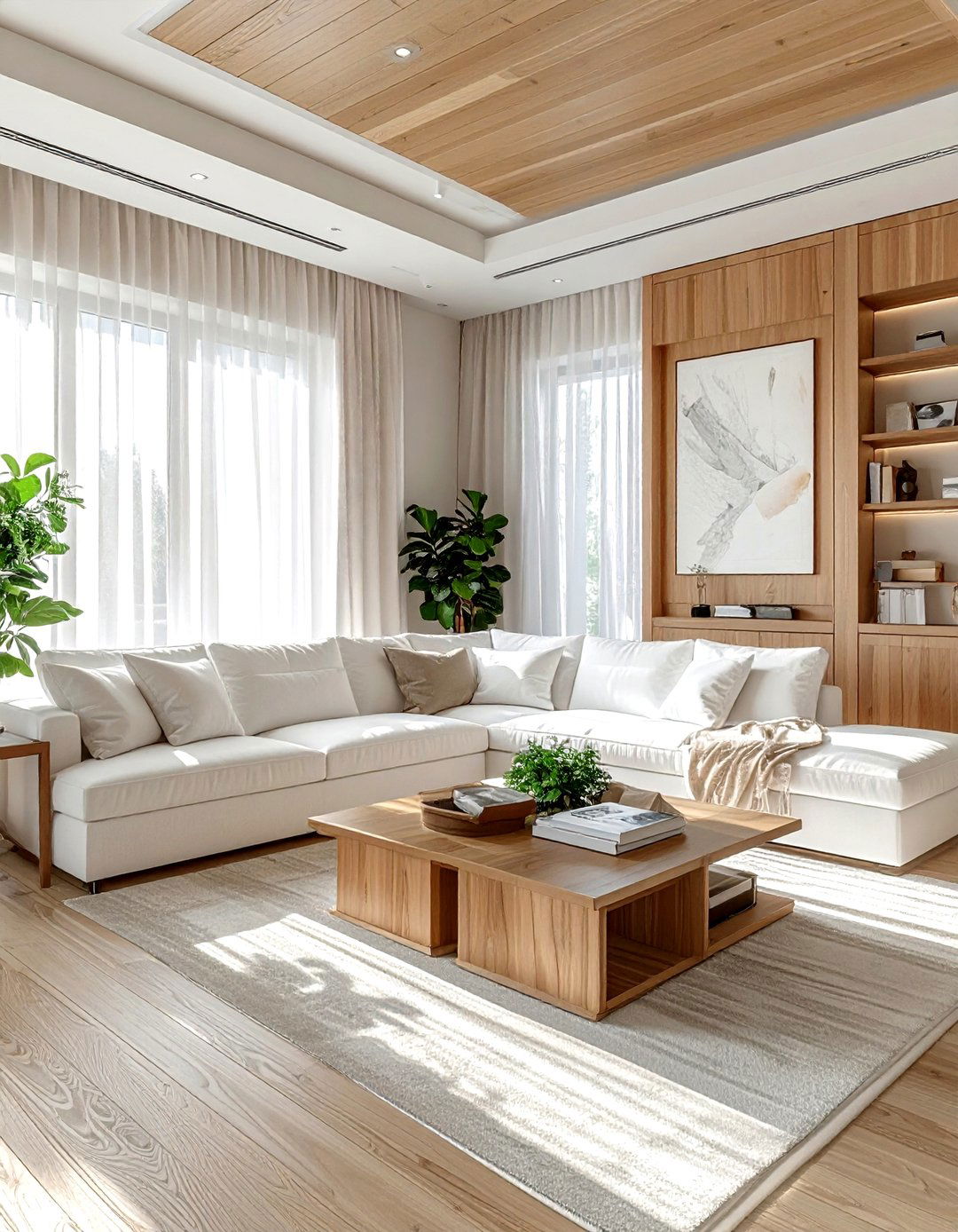 Light wood paneling - 30 living room paneled walls ideas