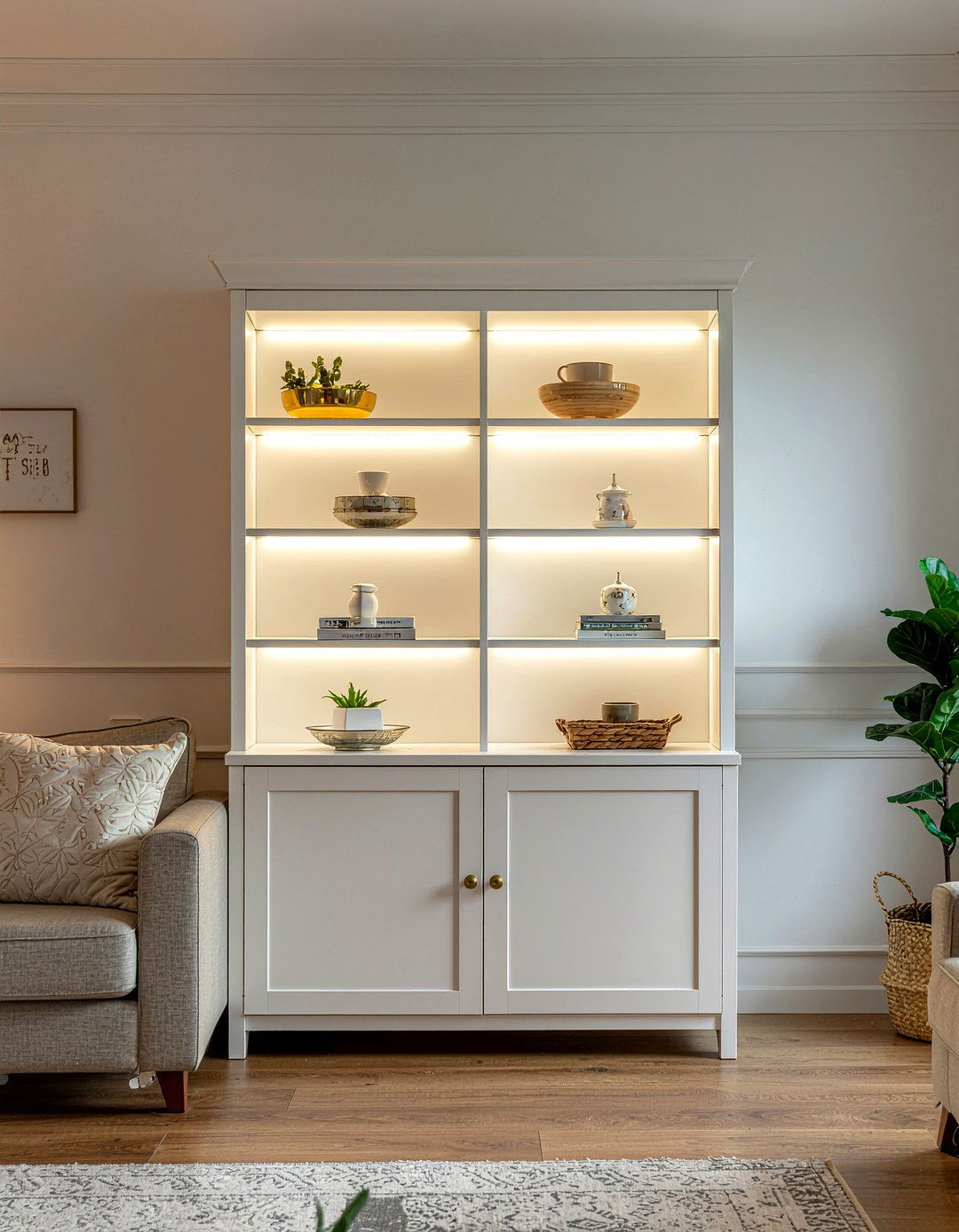 Lighted China Cabinet - 30 living room china cabinet ideas