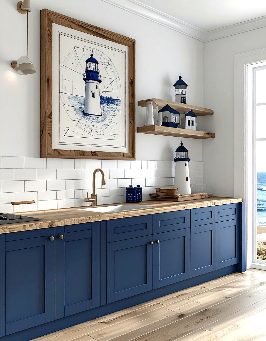 Lighthouse kitchen motif - 30 nautical kitchen ideas