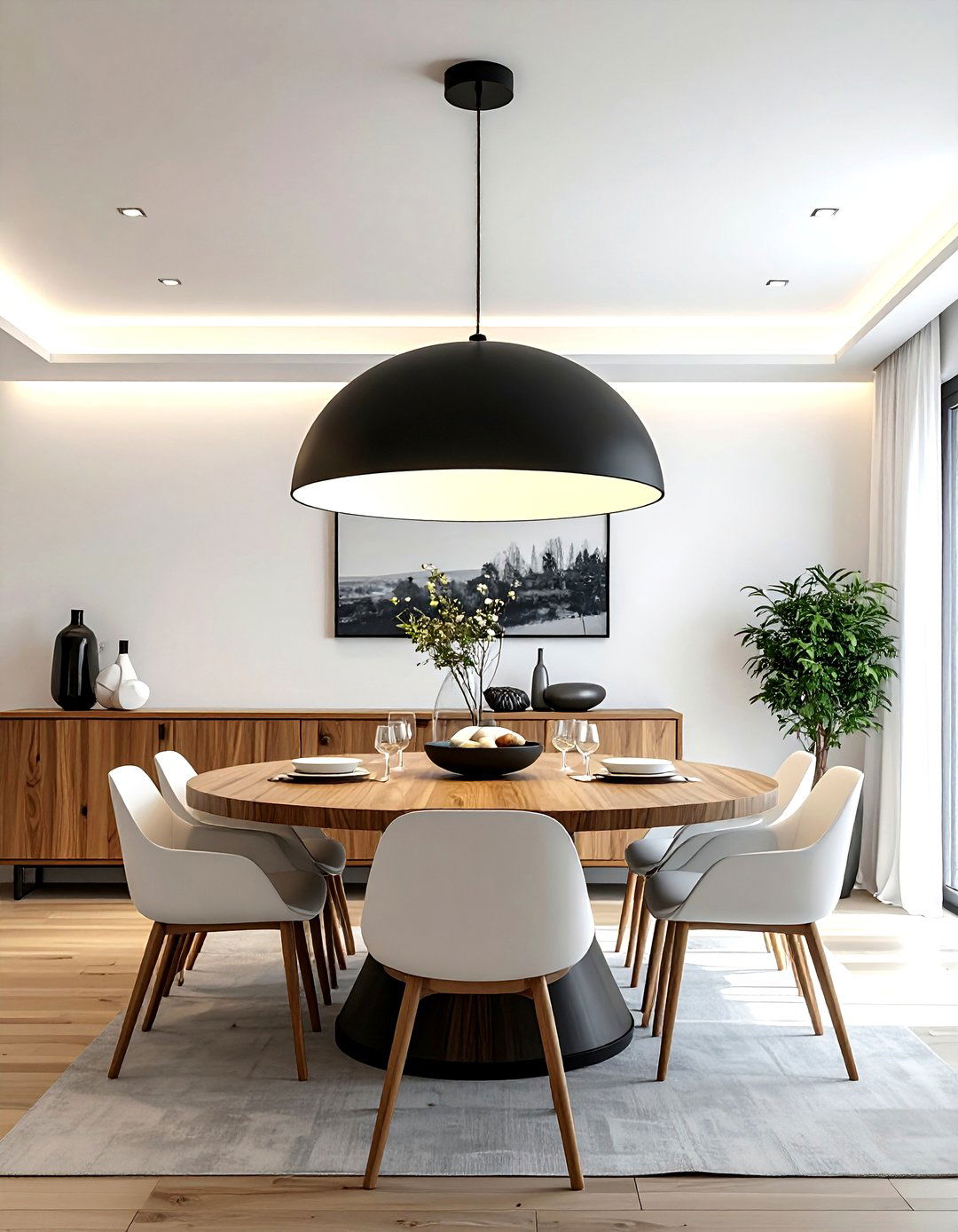 Lighting Centered Over Table - 30 dining room furniture placement