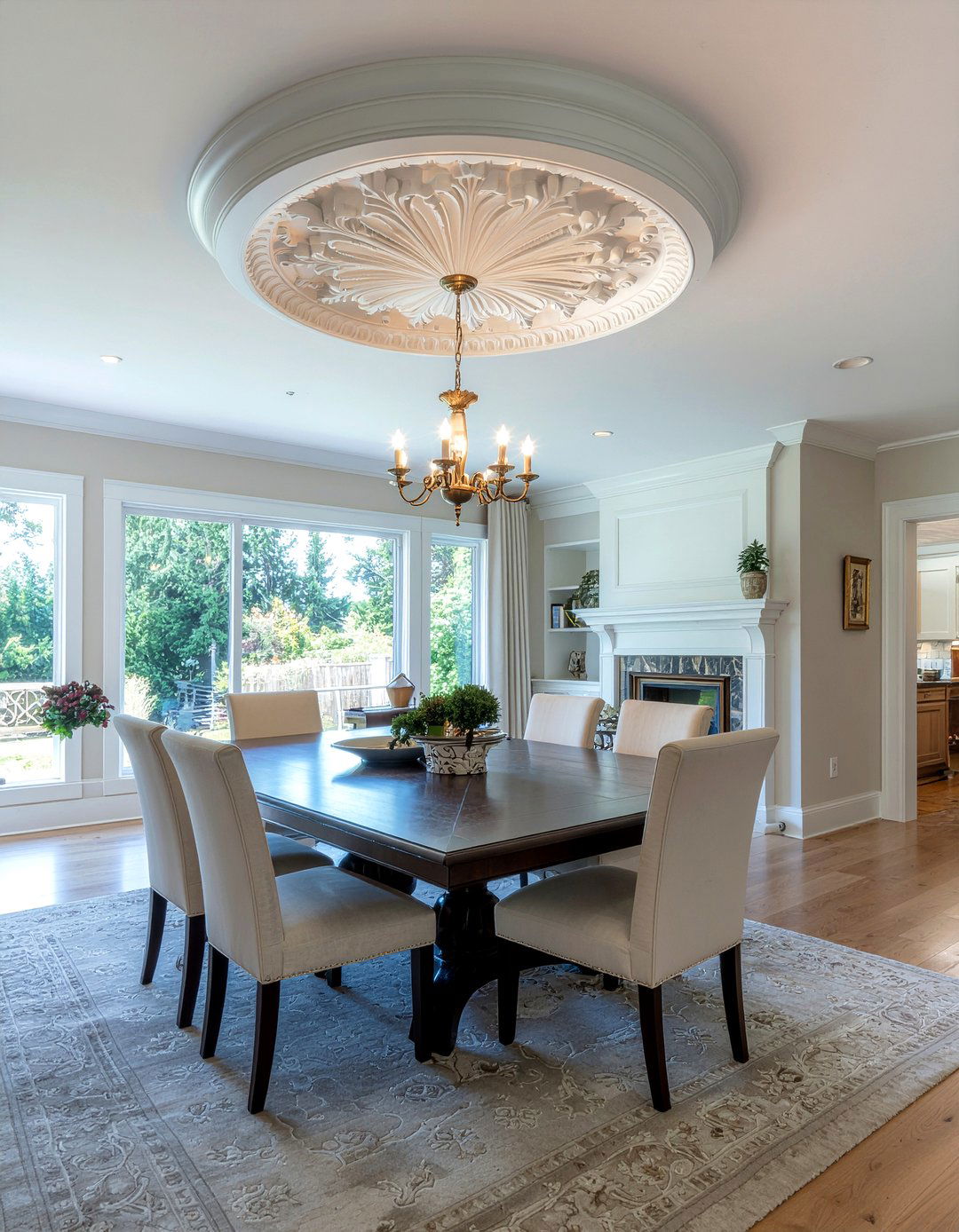 Lightweight Polyurethane Ceiling Medallion - 30 dining room ceiling medallion ideas